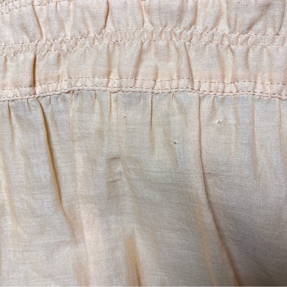 Theory Tiered Ruffle Empire Waist Cotton & Silk Midi Size S Light Apricot - Picture 7 of 15